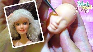 แต่งหน้าตุ๊กตาบารบี้โมหน้าตุ๊กตารีเพ้นท์Repaint barbie