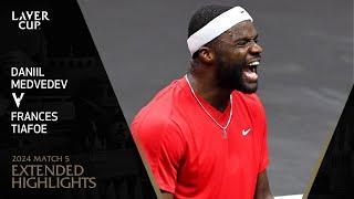 Frances Tiafoe v Daniil Medvedev Extended Highlights  Laver Cup 2024 Match 5