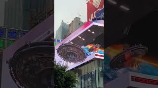 WOW  New 3D billboard technology. Space Battle on motifs Star Wars #shorts #3d #billboard