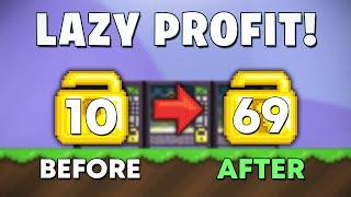LAZY PROFIT to get RICH in Growtopia 2021  How to get WLS fast without farming INSANE PROFIT