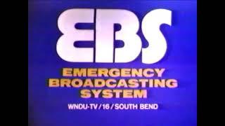 Emergency Broadcast System EBS Test on WNDU TV c. 1988