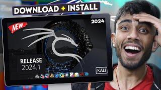 How to Install Kali Linux 2024.1 Version New Wallpaper Design & Apps Install Without Error