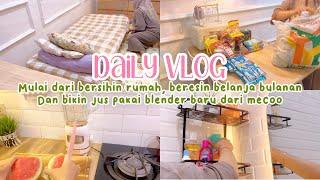 Daily Vlog Ibu Rumah Tangga Beresin Belanjaan Bulanan dan Bikin Jus pakai Blender Baru dari Mecoo