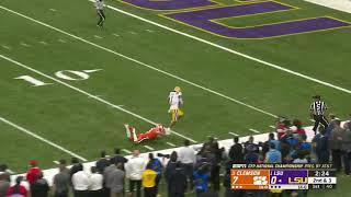 JOE BURROW  MONSTER THROW TO JAMARR CHASE  CLEMSON VS LSU 2020 NATIONAL CHAMPIONSHIP