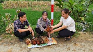 Lucky single mother gets help from kind man to sell her products at market  ly tu tay