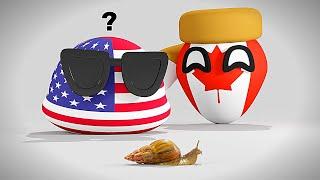 USA FINDS A SNAIL  Countryballs Animation