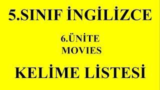 5.Sınıf İngilizce 6.Ünite Kelimeler Movies