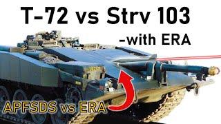 What if the Strv 103 had ERA?  125mm 3BM9 APFSDS vs S-Tank with ERA  Armour Penetration Simulation