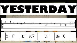 YESTERDAY cover Guitar Tab