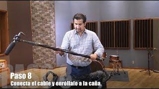 Cómo conectar la TASCAM DR 70D y cómo montar el micrófono a la caña el Boom Mic.