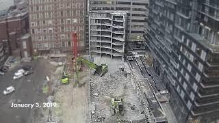 Demolition of 39 Roehampton Ave Toronto ON Timelapse