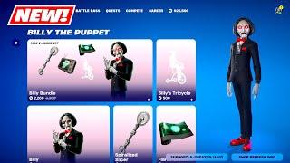 NEW SAW Billy The Puppet BUNDLE & EMOTE Item Shop Fortnite