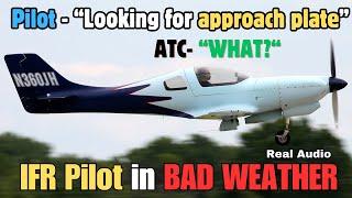 Multiple Diversions by Single IFR pilot and GREAT ATC Controller in BAD WEATHER Real ATC
