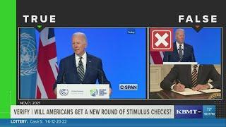 VERIFY Did President Biden tell Americans they would receive a new round of stimulus checks?