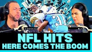 SHEESH GETTING KOCKED UNCONSCIOUS First Time Reacting To BIGGEST NFL Hits - Here Comes The Boom