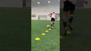 dribble with precision pass with purpose and shoot with power.  #SoccerSkills #drilltime