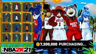 Winning a Game using EVERY MASCOT in NBA2K21 Spending 7.2 MILLION VC & UNLOCKING EVERY MASCOT 2K21