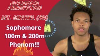 CIFSDS Section Championships 2024 Boys 100M & 200M Finals -  Brandon Arrington - Mt. Miguel SD