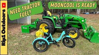 Can An Electric Trike Carry Tractor Fuel? The Mooncool TK-1 will #etrike #ebike #mooncool