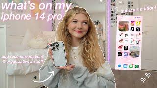 WHATS ON MY IPHONE 14 PRO back to schoolsummer edition app recs + widget & organization inspo