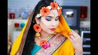 Bengali Gaye Holud Haldi Night Asian Bridal Makeup Tutorial