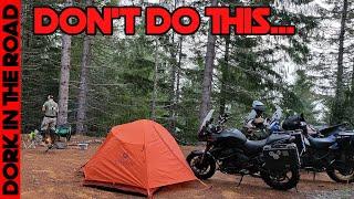 Five Mistakes New Motorcycle Campers Make Motorcycle Camping Beginner Tips