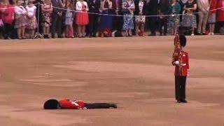 Guardsman collapses at Queens official birthday parade