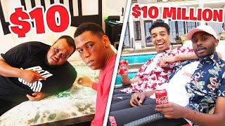 $10 HOTEL VS $10000000 HOTEL CHALLENGE