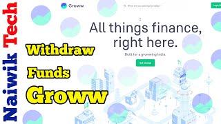 How to withdraw funds from Groww account