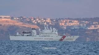 Italian Coast Guard CP906 Oreste Corsi under FRONTEX patrolling Chios Strait.