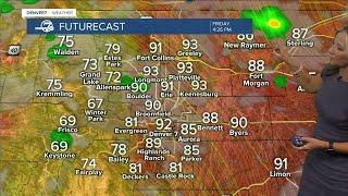 Denver weather Hot weather continues Friday few afternoon storms possible