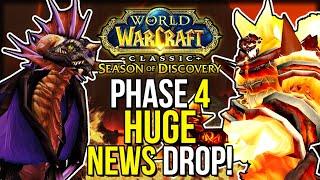 Phase 4 News Just Dropped... And Its HUGE  Season of Discovery  Classic WoW