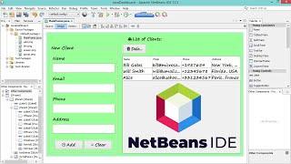 Create Java Application with JTable and Form using Swing GUI Builder of Netbeans IDE + Source Code