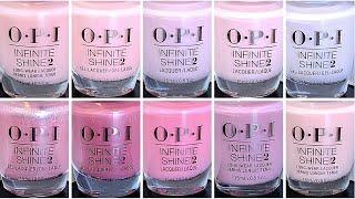 OPI Infinite Shine  Classic Pinks LIVE SWATCH on REAL NAILS