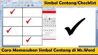 Cara Memasukan Simbol Centang atau Checklist di Ms.Word l Tutorial Inserting Checklist Symbol