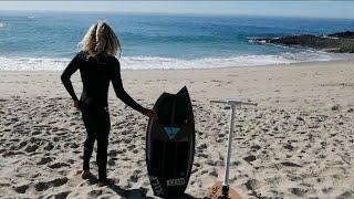 Pro Skimboarder Tries Asymmetrical Skimboard