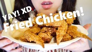 ASMR Crispy Fried Chicken Wings Eating