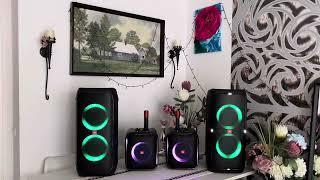 JBL Partybox 310s plays in tws ac powered bass boost set to deep 50% Volume