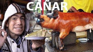 Comiendo CASCARITAS en la calle  CAÑAR