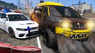Destroying Cops with Crazy Cars in GTA 5 RP