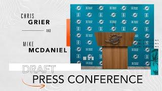 General Manager Chris Grier and Head Coach Mike McDaniel meet with the media  Miami Dolphins