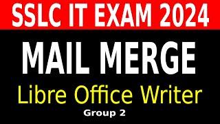 SSLC IT EXAM 2024 MAIL MERGE