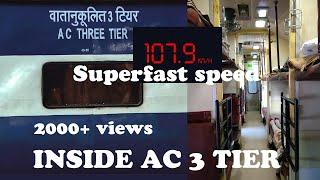 Train crossed 100 kmph speed   Indian Railways  AC 3 Tier 