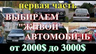 Выбираем живой автомобиль от 2000$ до 3000$ или авто за небольшие деньги...