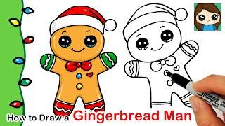 How to Draw a Gingerbread Man  Christmas Series #2