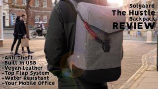 Mobile Office BACKPACK The HUSTLE Backpack REVIEW Built In Cable Lock & USB Port & Vegan Leather