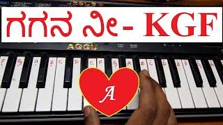 Learn How to play Gagana Nee Falak tu garaj tu KGF song on keyboard HD