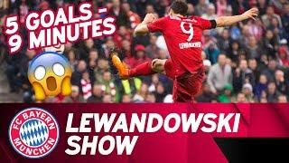 5⃣  Goals in 9⃣  Minutes Lewandowski Show  Time Lapse  FC Bayern - VfL Wolfsburg