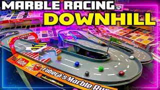 Marble Racing Downhill E7 - Survival challenge with 6 marbles by Fubeca