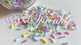 How I make my wax sprinkles  making candles for my small business  aesthetic soy wax sprinkles